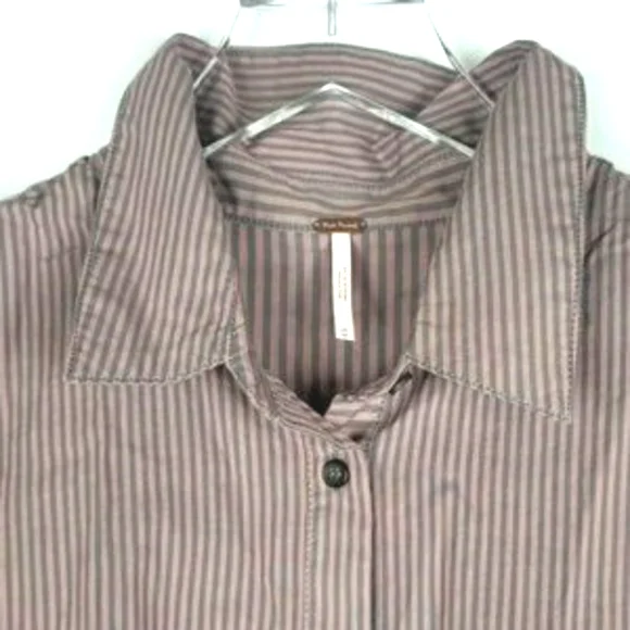 Free People Lakehouse Button-down Shirt Sz M - Picture 8 of 11